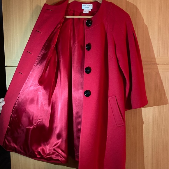 Charles Gray Wool Cashmere Blend Coat - Picture 3 of 5